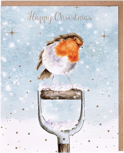 Wrendale Kerstkaarten Notepack - 8 stuks - 'A Little Red Robin' Robin Christmas Card Pack
