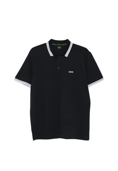 Polo Boss Green Paddy poloshirt zwart pique effen