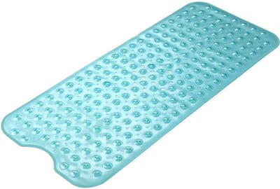 Extra lange antislip badmat met gaten - Machinewasbare douchemat voor schimmelbestendige badkamer