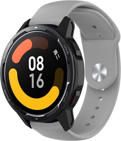Strap-it Siliconen sport bandje - geschikt voor Xiaomi Watch S1 (Active/Pro) / Watch 2 Pro / Watch S3 / Mi Watch / Amazfit Balance / Bip 5 / Pace / Stratos - grijs