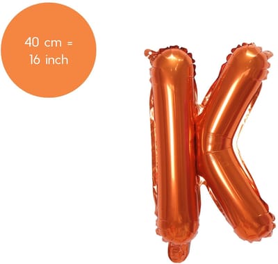 Fienosa Folieballon Letter K Oranje 40 cm – Letterballon voor EK, WK & Feestdecoratie