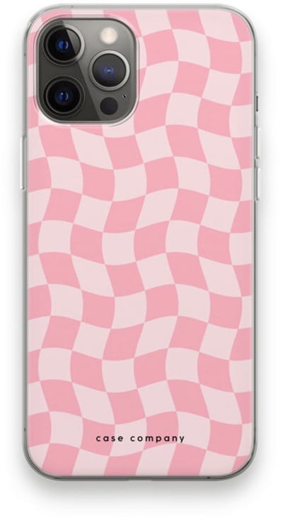 Case Company® - Hoesje geschikt voor iPhone 12 Pro Max hoesje - Grid Roos - Soft Cover Telefoonhoesje - Bescherming aan alle Kanten en Schermrand