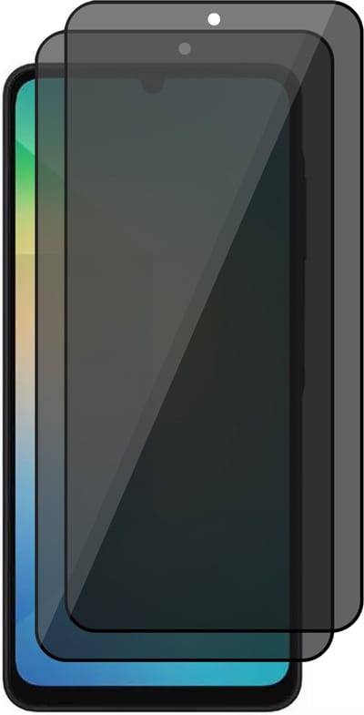 Privacy Screenprotector geschikt voor Samsung Galaxy A06 - 2x Volledig Dekkend Glas Screen Protector