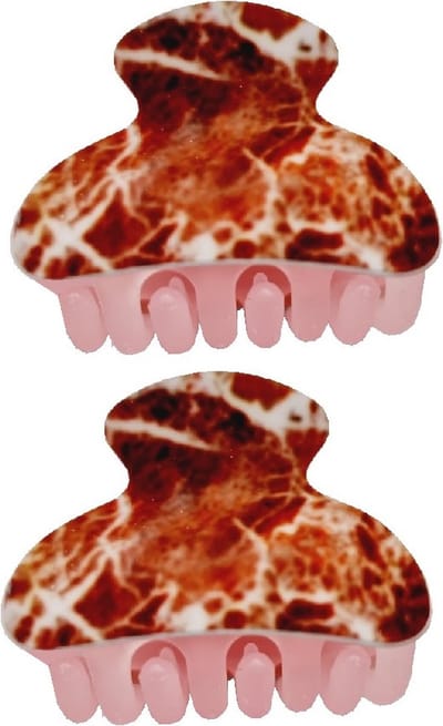 Haarsoires Haarspeld Haarklemmen 4cm – Marmer Print – Roze – Set van 2 - Haarclip Klem - Hair Claw - voor Opsteken Haar - Hair Clip - Decoratieve Haaraccessoire