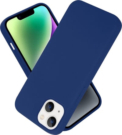 Cadorabo Hoesje geschikt voor Apple iPhone 14 in LIQUID BLAUW - Beschermhoes gemaakt van flexibel TPU silicone Case Cover