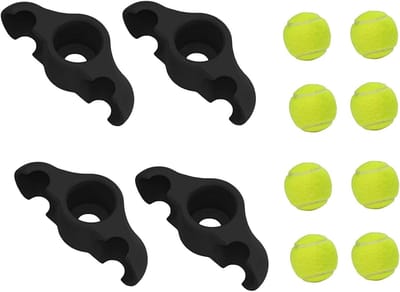 Fiets Adapter Set - Voetsteun Houder - Indoor Fietsen - Verhoogt Stabiliteit - 4 Stuks - Zwart