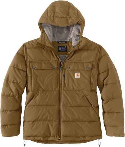 Carhartt Rain Defender Montana Insulated Bruin Winterjas Heren Maat S (valt als M)