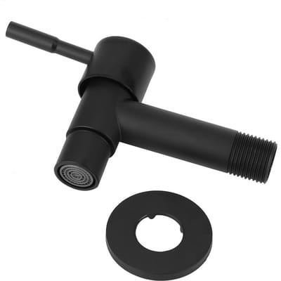 Badkamer RVS Zwart Snel Enkele Koude Kraan Dweilbak Waterkraan Mannelijke Draad G1/2inZwart black