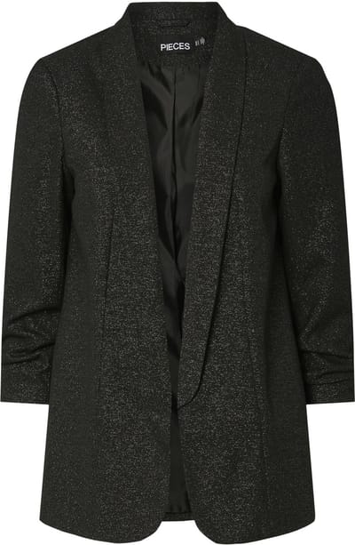 Pieces Blazer Pcbosella 3/4 Glitter Blazer Noos 17151036 Black/silver Dames Maat - XS