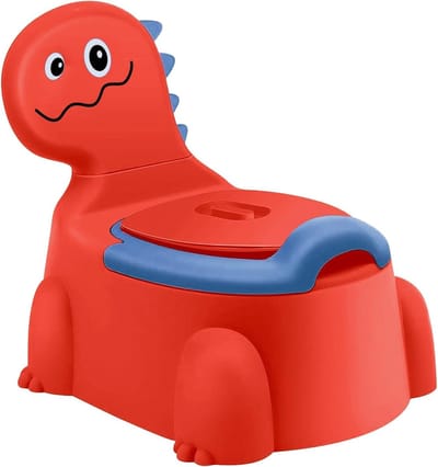 Dinosaurus Potty - Comfortabele Toilettraining voor Peuters - Potje met Deksel en Rugsteun (1-6 jaar)