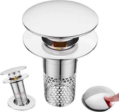 Universele Afvoerplug Filter voor Keuken en Badkamer, Pop Up Afvoerzeef, Geschikt voor Wasbak en Badkuip (Diameter 34 tot 40mm)