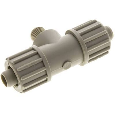 16x10mm En G1/4'' PP T-Vormige Knelfitting Met Buitendraad 10 Bar PVC En PA