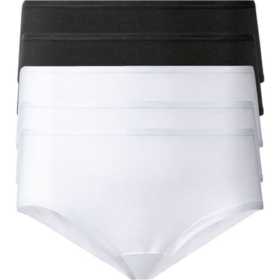 ESMARA 5 dames hipsters (Zwart/wit, XS (32/34))
