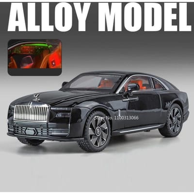 1:24 Rolls Royce Cullinan Spectre Auto Speelgoed Modellen Legering Met Licht Geluid Miniatuur Auto Wielen Stuur Voertuigen Model Ornament