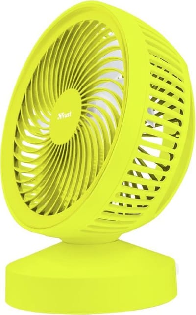 Trust - Ventu | USB Ventilator | 42 dB | Antislipvoet | Veiligheidsrooster | Geel