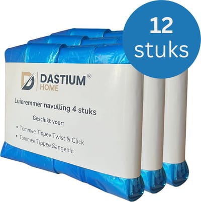 Dastium Home - Luieremmer Navulling - Luieremmer Zakken -Geschikt Voor Tommee Tippee - 12 Stuks