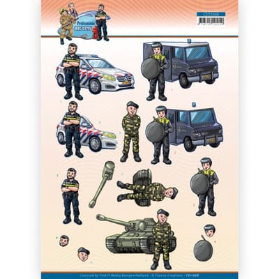 Police - Big Guys Professions 3D Cutting Sheet 1 stuks