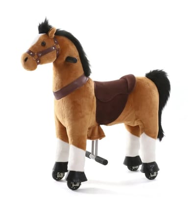 Vrooomy Mechanisch Speelgoed Paard - 3 tot 5 jaar - Jongens en meisjes - Rijpaard - Bruin