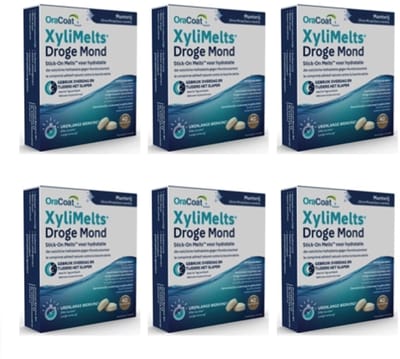 OraCoat XyliMelts Muntvrij – 6 x 40 stuks – Voordeelverpakking - Tegen Droge Mond