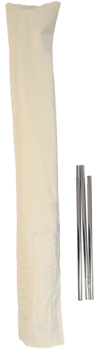 Beschermhoes voor parasols tot 3 m, bijv. Casoria/C57/Florida, hoes met klittenbandsluiting, polyester 240 g/m² ~ crème