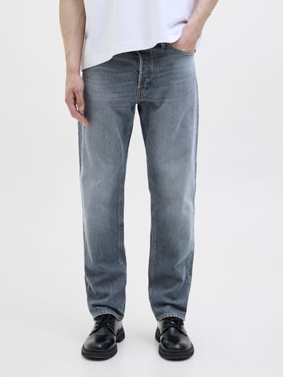 Jack & Jones blauwe heren jeans   Chris   Bleached wash wassing   Relaxed Fit   5-Pocket zakken   Knoopsluiting   Duurzaam   High waist Blauw 34/36
