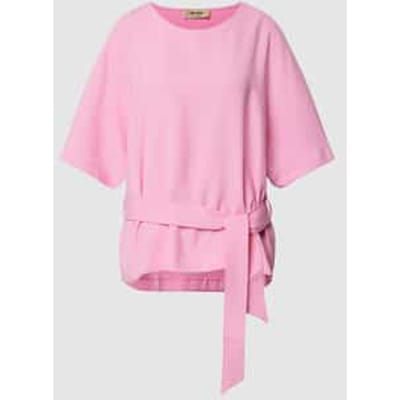 Blouseshirt met stoffen riem, model 'Rikas'