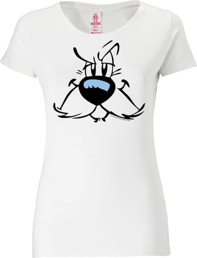 Logoshirt Vrouwen T-shirt Idefix - Faces - Asterix - Shirt met ronde hals van Logoshirt - offwhite