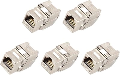 Netwerk Module - RJ45 Connector - Netwerk Installatie - Volledig Afgeschermd - 5 Stuks - Zilver