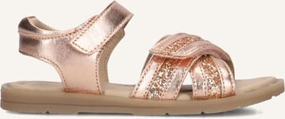 Ton & Ton Meisjes Platte sandalen - Sabrine - Bronskleurig - Textiel - - Maat 25