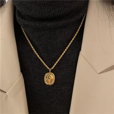 Mode Holle Hart Charme Sleutelbeen Ketting Voor Vrouwen Punk Hip-Hop Streetwear Hanger Sieraden Gift black
