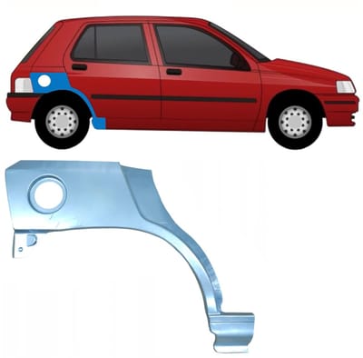 Reparatiepaneel achterspatbord voor Renault Clio I 1990-1998 / Rechts