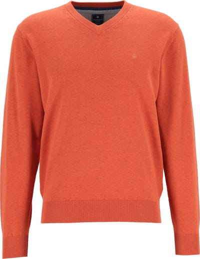 Redmond heren trui katoen - V-hals - oranje