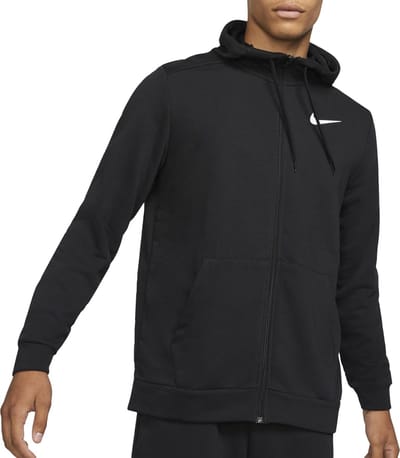 Nike Pro Dri-fit Training Zwarte Hoodie Met Volledige Ritssluiting
