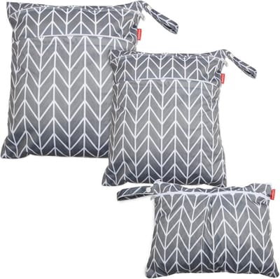Luiertas Organizer met Herbruikbare Stof - 3 Stuks, Grijs