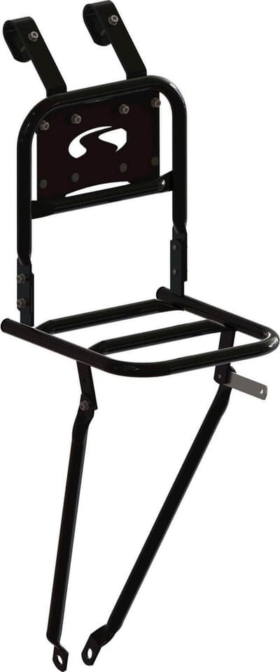 Voorbagagedrager voor 20-24" transportfiets Steco Comfort 20 x 20 cm - Glanzend zwart
