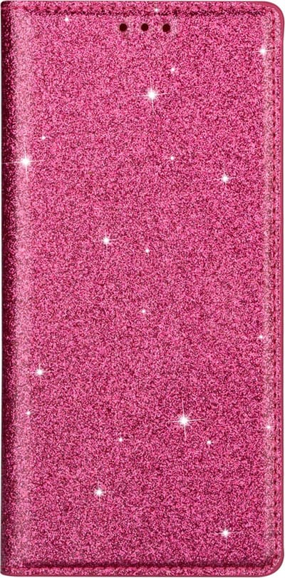 Hoesje geschikt voor Samsung Galaxy A52S - Bookcase - Pasjeshouder - Portemonnee - Glitter - TPU - Roze