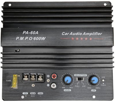 Dailygoody Car Audio Power Amplifier 600W Krachtige geluidskwaliteit Stereo Module Dual IC Chip Geschikt voor de meeste auto's