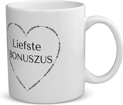 Akyol - liefste bonuszus koffiemok - theemok - Zus - de liefste bonuszus - verjaardag - cadeautje voor zus - zus artikelen - kado - geschenk - 350 ML inhoud