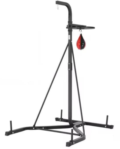 RM Store® - Verstelbare Bokszak Standaard - 2 in 1 Bokszak Standaard - Verstelbare Hoogte - Eenvoudige Installatie - Zwart