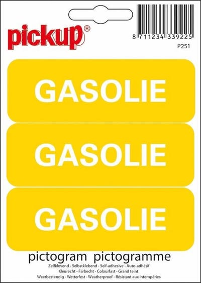 Pickup Pictogram 10x3,3 cm - Gasolie 3x