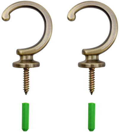 Dailygoods- Tie Back Haken - Messing Haakjes voor Gordijnhouders - Waterdicht - Roestbestendig - Koudebestendig - Hittebestendig - Duurzaam ontwerp - Gordijnhaken