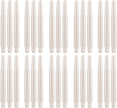 Dragon Darts Dart Shafts - 10 Sets (30 stuks) - Medium - Stevige en Duurzame Dart Shafts - Wit