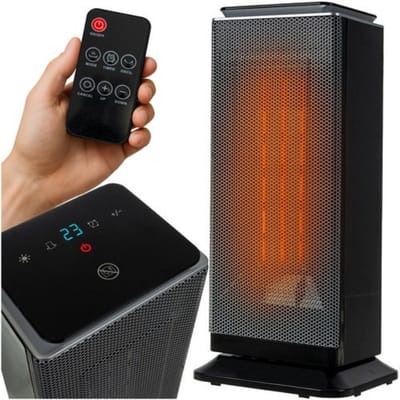 MOZY® - Verticale Luchtverwarmer - Zwart - LED Display - met Afstandsbediening - 10 tot 40°C - tot 2000W - Programmeerbaar - Oververhittingsbeveiliging - Omvalbeveiliging - Elektrische Kachel - Heater