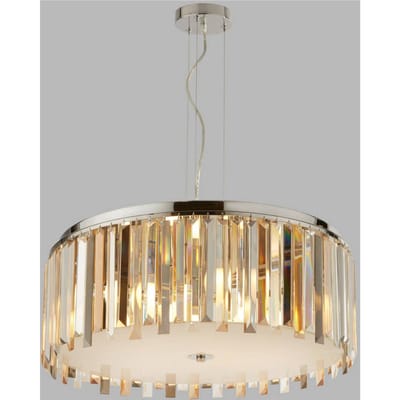 Searchlight Hanglamp Clarissa met kristallen prisma's, Ø 60 cm