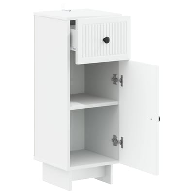 vidaXL - Badkamer - Opbergkast - EDE - Wit - 30 - x - 31 - x - 80 - cm - Bewerkt - hout