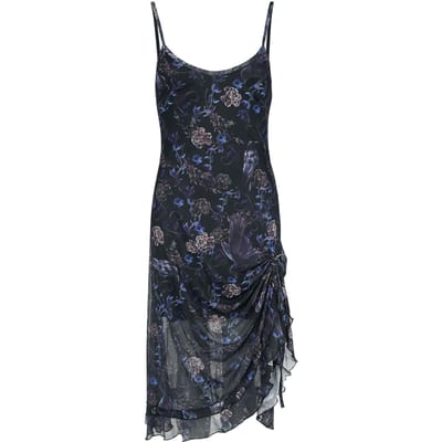 Jawbreaker Midi-jurk - Purple Night Crows Mesh Midi Dress - XS tot 3XL - voor Vrouwen - meerkleurig