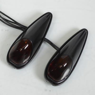 Mini clignotant goute d'eau noir orange fumé LED auto pour moto scooter feu décoratif