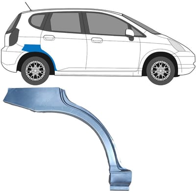 Reparatiepaneel achterspatbord voor Honda Jazz 2002-2008 / Rechts