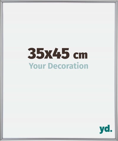 Your Decoration - Fotolijst 35x45 cm - Kunststof - Zilver Hoogglans - Annecy