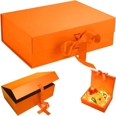 Elegante Cadeaubox met Deksel en Strik, 21 x 17 x 7 cm, Perfect voor Verjaardagen, Bruiloften en Feestdagen